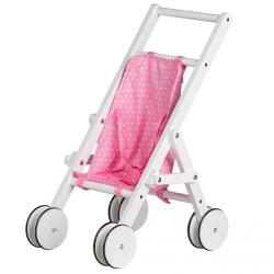 Medinis lėlių vežimėlis - skėtukas "Rose"